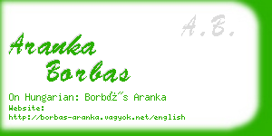 aranka borbas business card